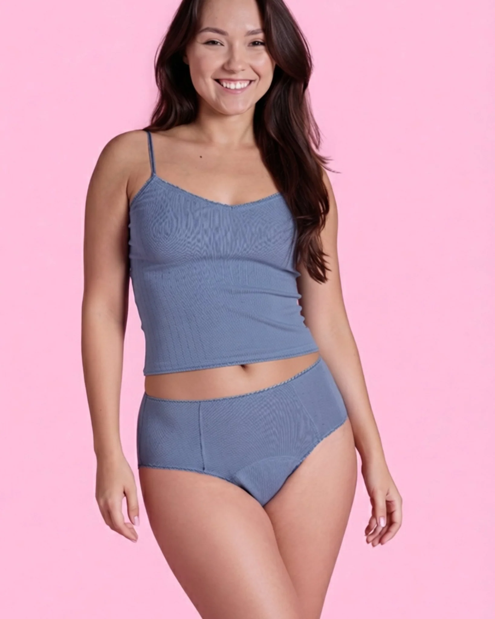 Set: Pointelle Cropped Top & High Waist - Extra Strong - Image 4